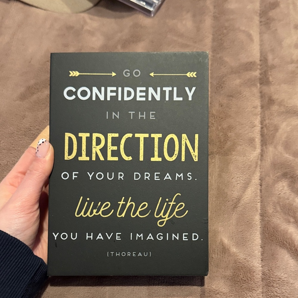 Live the Life Direction Wall Plaque - Black and Gold